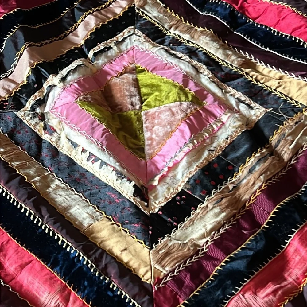 Elegant Multicolor Patchwork Quilt handmade